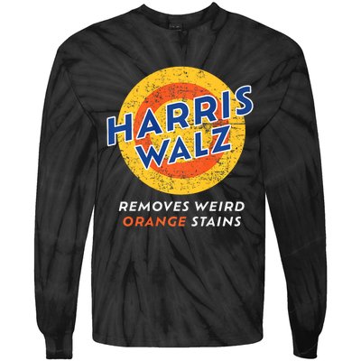 Harris Walz 2024 Waltz Removes Weird Orange Stains Tie-Dye Long Sleeve Shirt