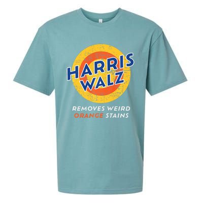 Harris Walz 2024 Waltz Removes Weird Orange Stains Sueded Cloud Jersey T-Shirt