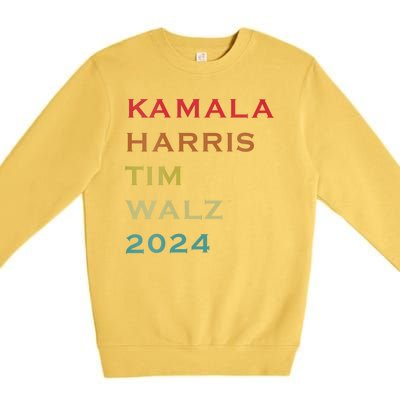 Harris Walz 2024 Kamala Harris 2024 Tim Walz 2024 Usa Fla Premium Crewneck Sweatshirt