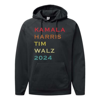 Harris Walz 2024 Kamala Harris 2024 Tim Walz 2024 Usa Fla Performance Fleece Hoodie