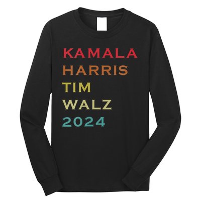 Harris Walz 2024 Kamala Harris 2024 Tim Walz 2024 Usa Fla Long Sleeve Shirt