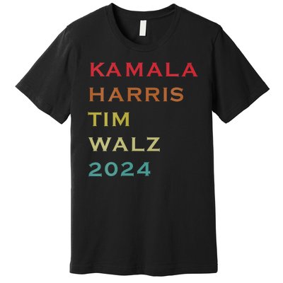 Harris Walz 2024 Kamala Harris 2024 Tim Walz 2024 Usa Fla Premium T-Shirt