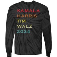 Harris Walz 2024 Kamala Harris 2024 Tim Walz 2024 Usa Fla Tie-Dye Long Sleeve Shirt