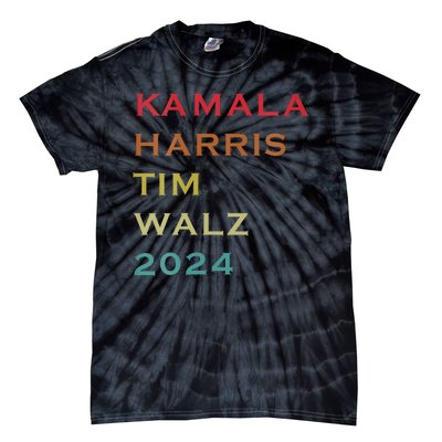 Harris Walz 2024 Kamala Harris 2024 Tim Walz 2024 Usa Fla Tie-Dye T-Shirt