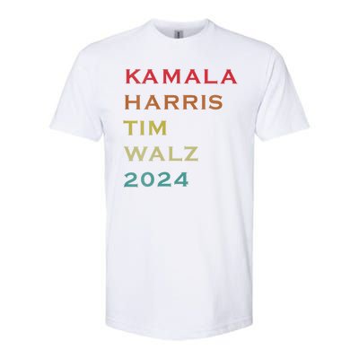 Harris Walz 2024 Kamala Harris 2024 Tim Walz 2024 Usa Fla Softstyle CVC T-Shirt