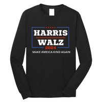 Harris Walz 2024 Make America Kind Again Harris Waltz Quote Long Sleeve Shirt