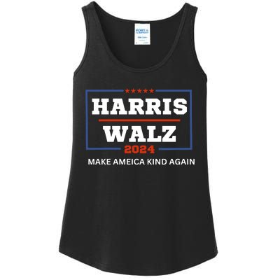 Harris Walz 2024 Make America Kind Again Harris Waltz Quote Ladies Essential Tank