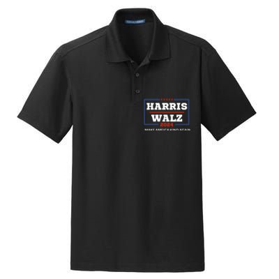 Harris Walz 2024 Make America Kind Again Harris Waltz Quote Dry Zone Grid Polo