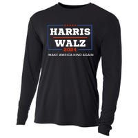 Harris Walz 2024 Make America Kind Again Harris Waltz Quote Cooling Performance Long Sleeve Crew