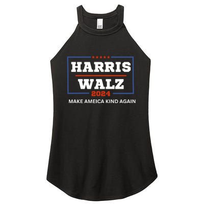 Harris Walz 2024 Make America Kind Again Harris Waltz Quote Women's Perfect Tri Rocker Tank