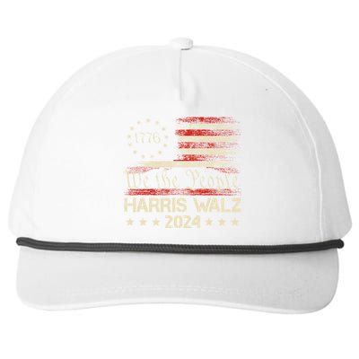 Harris Waltz 2024 Election Kamala Harris Tim Waltz 2024 Snapback Five-Panel Rope Hat