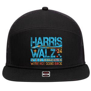 Harris Waltz 2024 Election Kamala Harris Tim Waltz 2024 7 Panel Mesh Trucker Snapback Hat