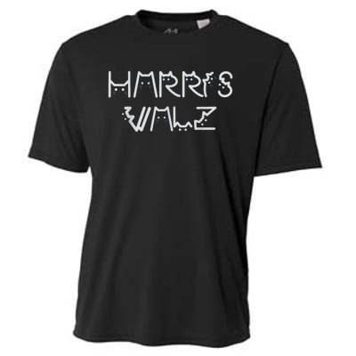 Harris Waltz 2024 Election Funny Cat Kamala Harris Tim Walz Cooling Performance Crew T-Shirt