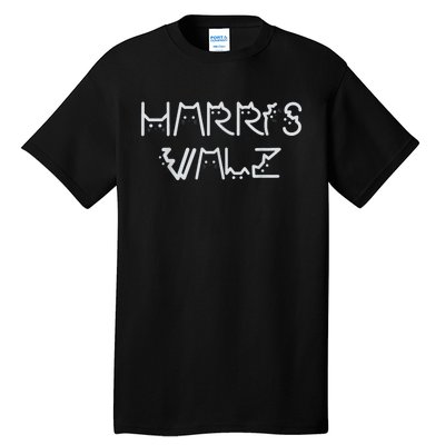 Harris Waltz 2024 Election Funny Cat Kamala Harris Tim Walz Tall T-Shirt