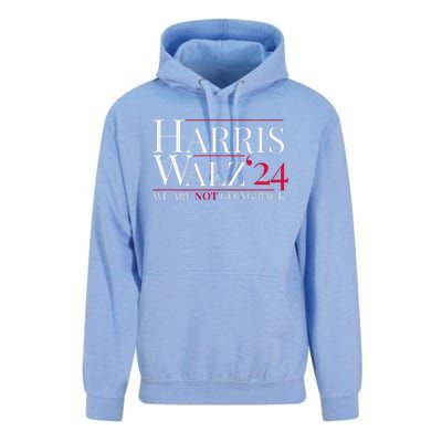 Harris Walz 2024 We Are Not Going Back Unisex Surf Hoodie