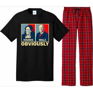 Harris Waltz 2024 Obviously Tim Walz Kamala Harris 2024 Pajama Set