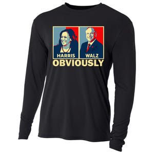 Harris Waltz 2024 Obviously Tim Walz Kamala Harris 2024 Cooling Performance Long Sleeve Crew