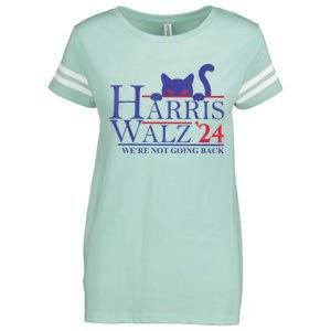 Harris Waltz 2024 WeRe Not Going Back Funny Cat Lady Enza Ladies Jersey Football T-Shirt