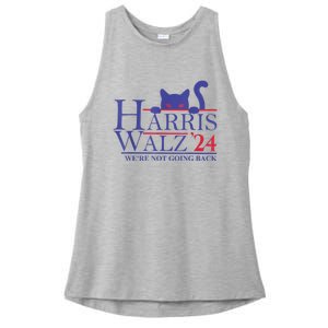 Harris Waltz 2024 WeRe Not Going Back Funny Cat Lady Ladies PosiCharge Tri-Blend Wicking Tank