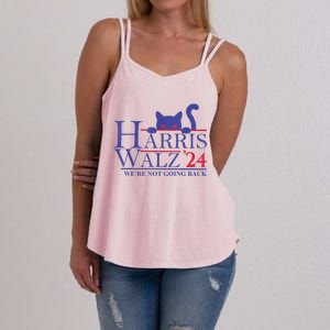 Harris Waltz 2024 WeRe Not Going Back Funny Cat Lady Women's Strappy Tank