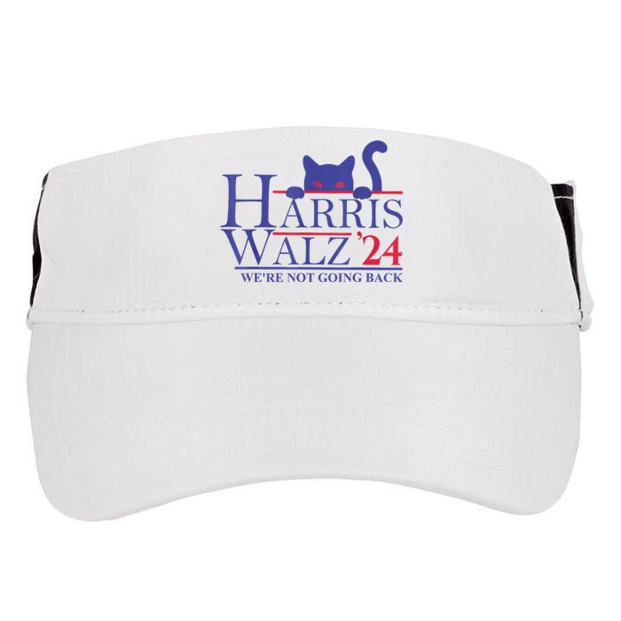 Harris Waltz 2024 WeRe Not Going Back Funny Cat Lady Adult Drive Performance Visor