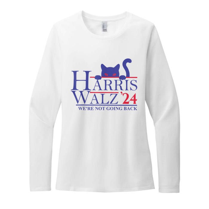 Harris Waltz 2024 WeRe Not Going Back Funny Cat Lady Womens CVC Long Sleeve Shirt