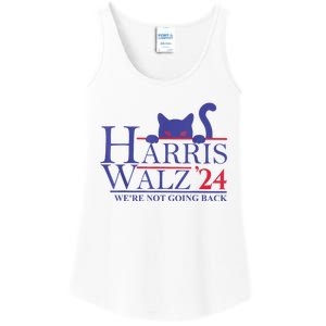 Harris Waltz 2024 WeRe Not Going Back Funny Cat Lady Ladies Essential Tank