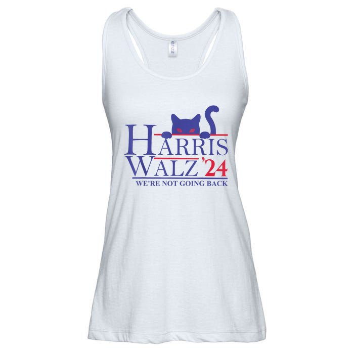 Harris Waltz 2024 WeRe Not Going Back Funny Cat Lady Ladies Essential Flowy Tank