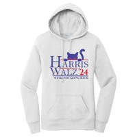 Harris Waltz 2024 WeRe Not Going Back Funny Cat Lady Women's Pullover Hoodie