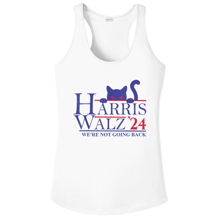 Harris Waltz 2024 WeRe Not Going Back Funny Cat Lady Ladies PosiCharge Competitor Racerback Tank