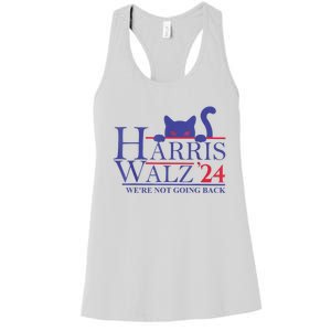 Harris Waltz 2024 WeRe Not Going Back Funny Cat Lady Women's Racerback Tank