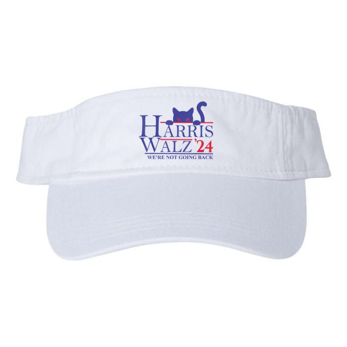 Harris Waltz 2024 WeRe Not Going Back Funny Cat Lady Valucap Bio-Washed Visor