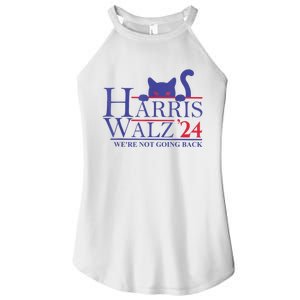 Harris Waltz 2024 WeRe Not Going Back Funny Cat Lady Women's Perfect Tri Rocker Tank