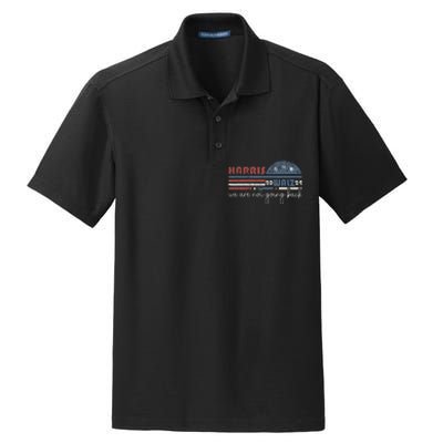 Harris Waltz 2024 Were Not Going Back Retro Dry Zone Grid Polo