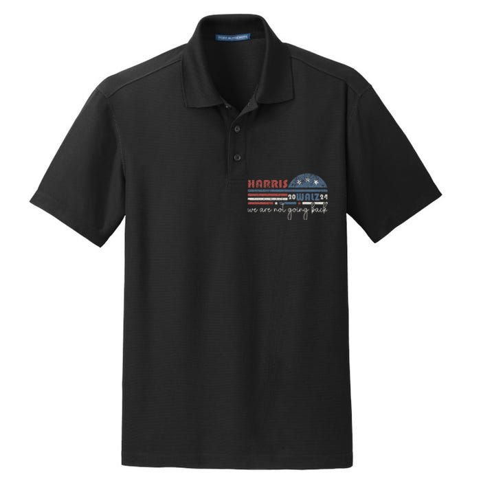 Harris Waltz 2024 Were Not Going Back Retro Dry Zone Grid Polo