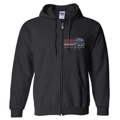 Harris Waltz 2024 Were Not Going Back Retro Full Zip Hoodie