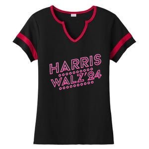 Harris Walz 2024 President Election Ladies Halftime Notch Neck Tee