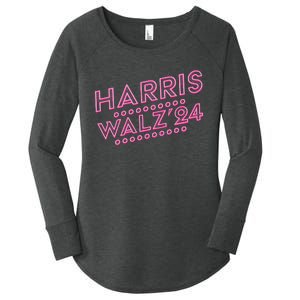 Harris Walz 2024 President Election Women's Perfect Tri Tunic Long Sleeve Shirt