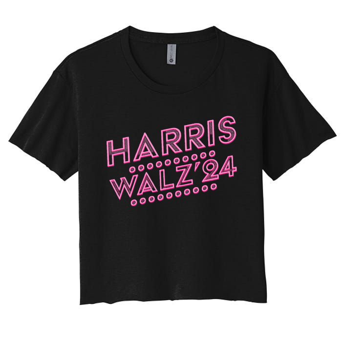 Harris Walz 2024 President Election Women's Crop Top Tee