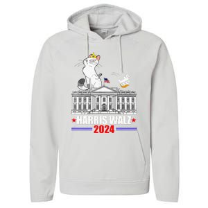 Harris Walz 2024 President Election Performance Fleece Hoodie