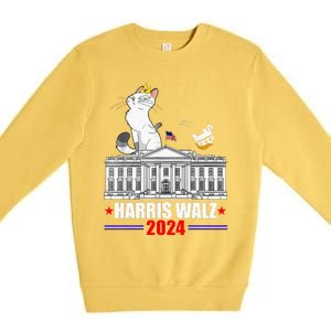 Harris Walz 2024 President Election Premium Crewneck Sweatshirt