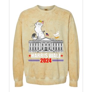 Harris Walz 2024 President Election Colorblast Crewneck Sweatshirt