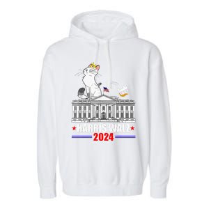 Harris Walz 2024 President Election Garment-Dyed Fleece Hoodie