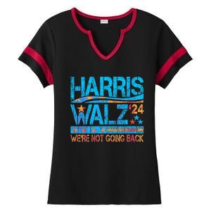 Harris Waltz 2024 Election Kamala Harris Tim Waltz 2024 Ladies Halftime Notch Neck Tee