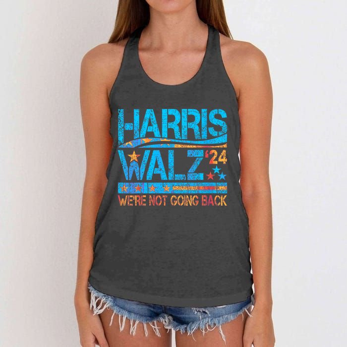 Harris Waltz 2024 Election Kamala Harris Tim Waltz 2024 Women's Knotted Racerback Tank