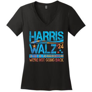 Harris Waltz 2024 Election Kamala Harris Tim Waltz 2024 Women's V-Neck T-Shirt