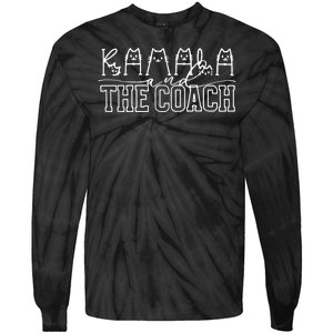 Harris Walz 2024 Cat Lettering Positive Kalama And The Coach Tie-Dye Long Sleeve Shirt