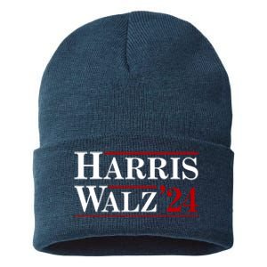 Harris Waltz 2024 Election Kamala Harris Tim Waltz Sustainable Knit Beanie