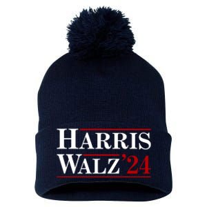 Harris Waltz 2024 Election Kamala Harris Tim Waltz Pom Pom 12in Knit Beanie