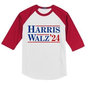 Harris Waltz 2024 Election Kamala Harris Tim Waltz Kids Colorblock Raglan Jersey